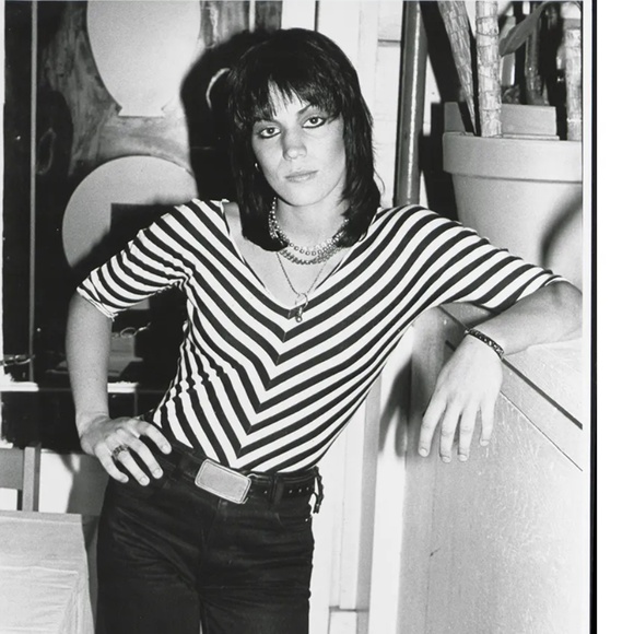 RAG & BONE Punk Rock Chic Black White Diagonal Stripes Striped Tee T-shirt XXS - Picture 7 of 10